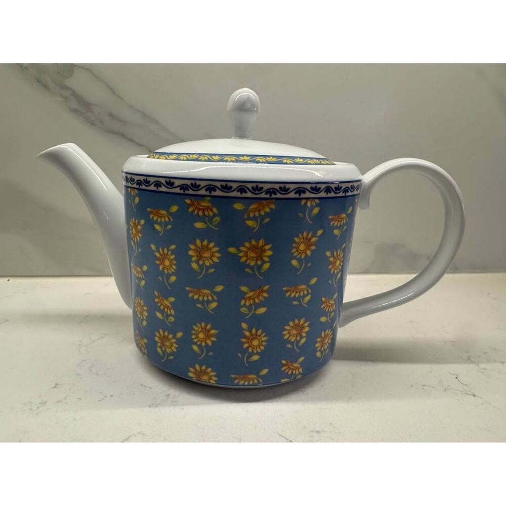 Vista Alegre Vintage Discontinued Sunflower Daisy Floral Teapot